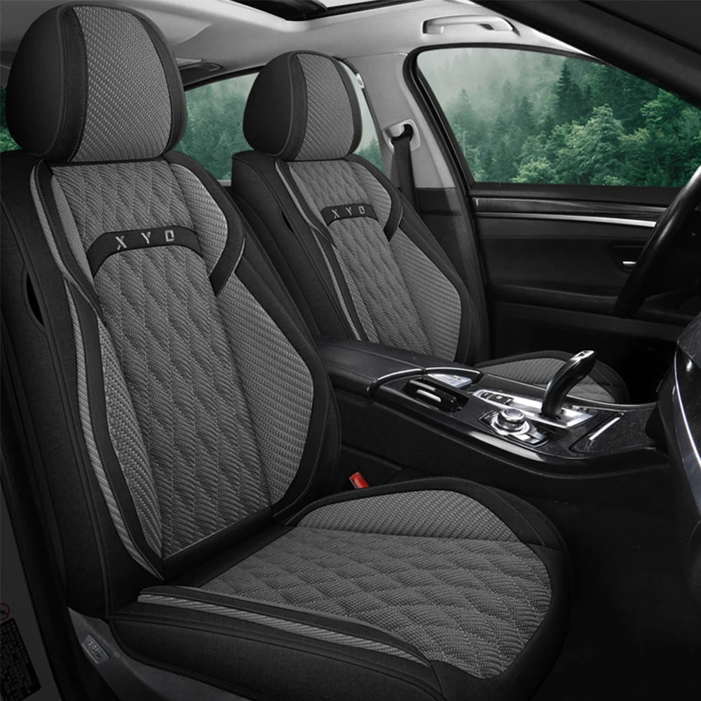 Універсальні льняні чохли для автомобільних сидінь для комфорту в будь-яку пору року