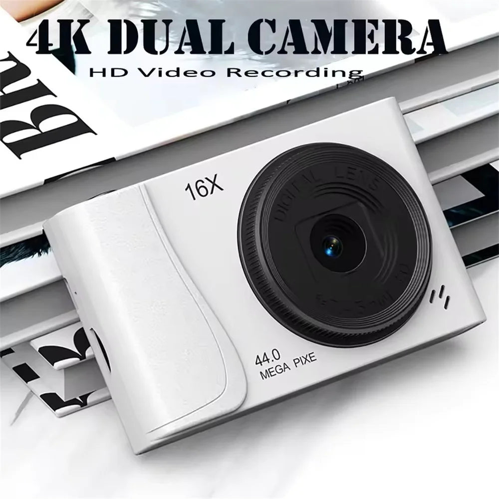 4K Digital Camera 16x Zoom Compact Camcorder