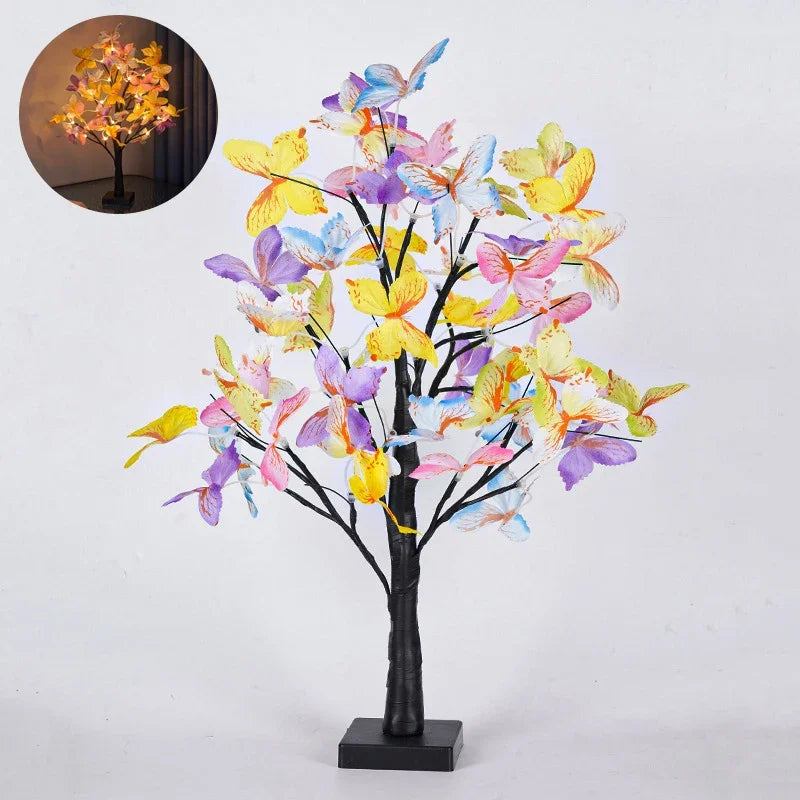 Butterfly Branch LED Table Light, USB or AA Power