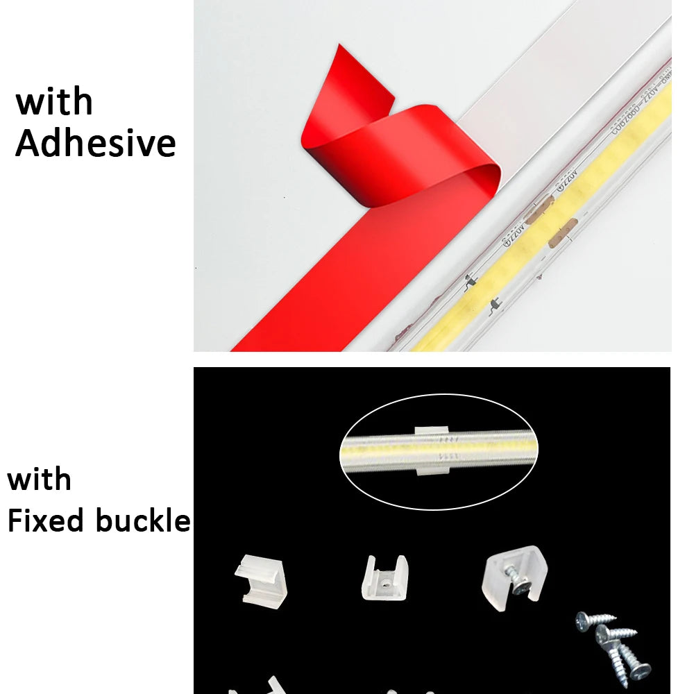 220V COB LED Strip, Warm or White, Length Options