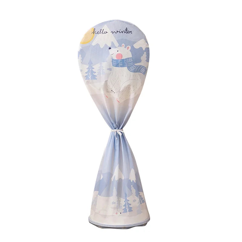 Floor Fan Cover Washable Waterproof Dustproof Standing Round Electric Fan Protective Cover Household Universal Storage Cover