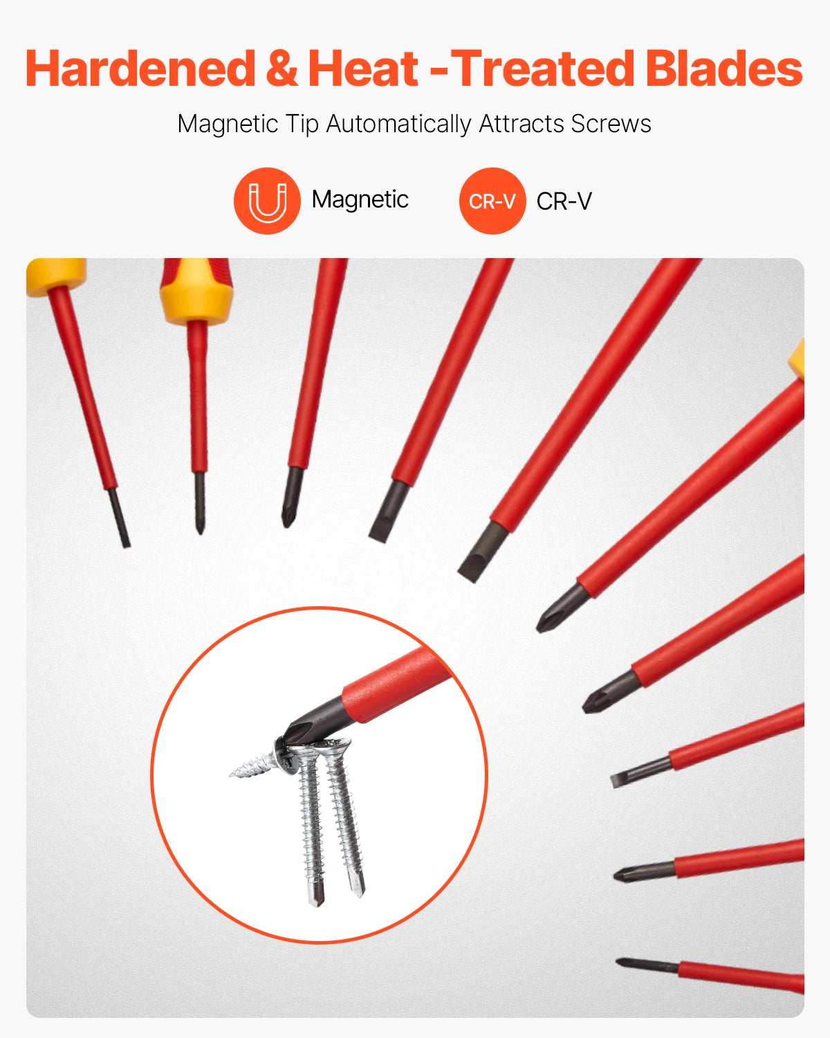 11-Piece 1000V Insulated Screwdriver Set with Voltage Tester