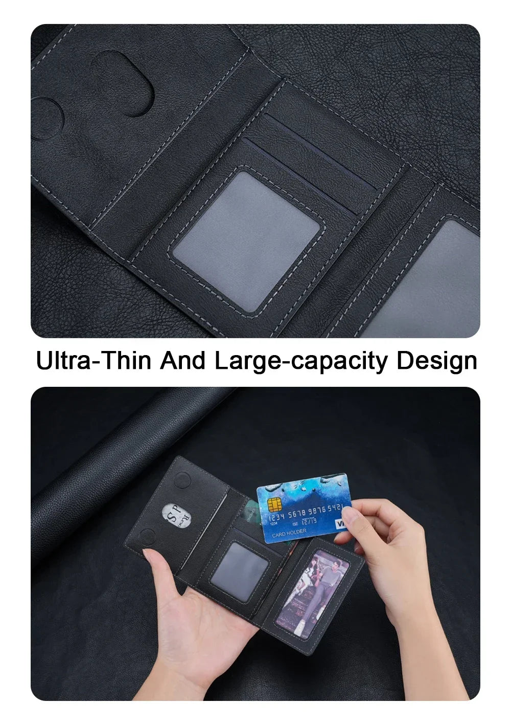 Powerful Magnetic Leather Wallet Magsafe for IPhone 16 15 Pro Max for IPhone 15 14 Pro Card Holder Phone Pouch Protective Case