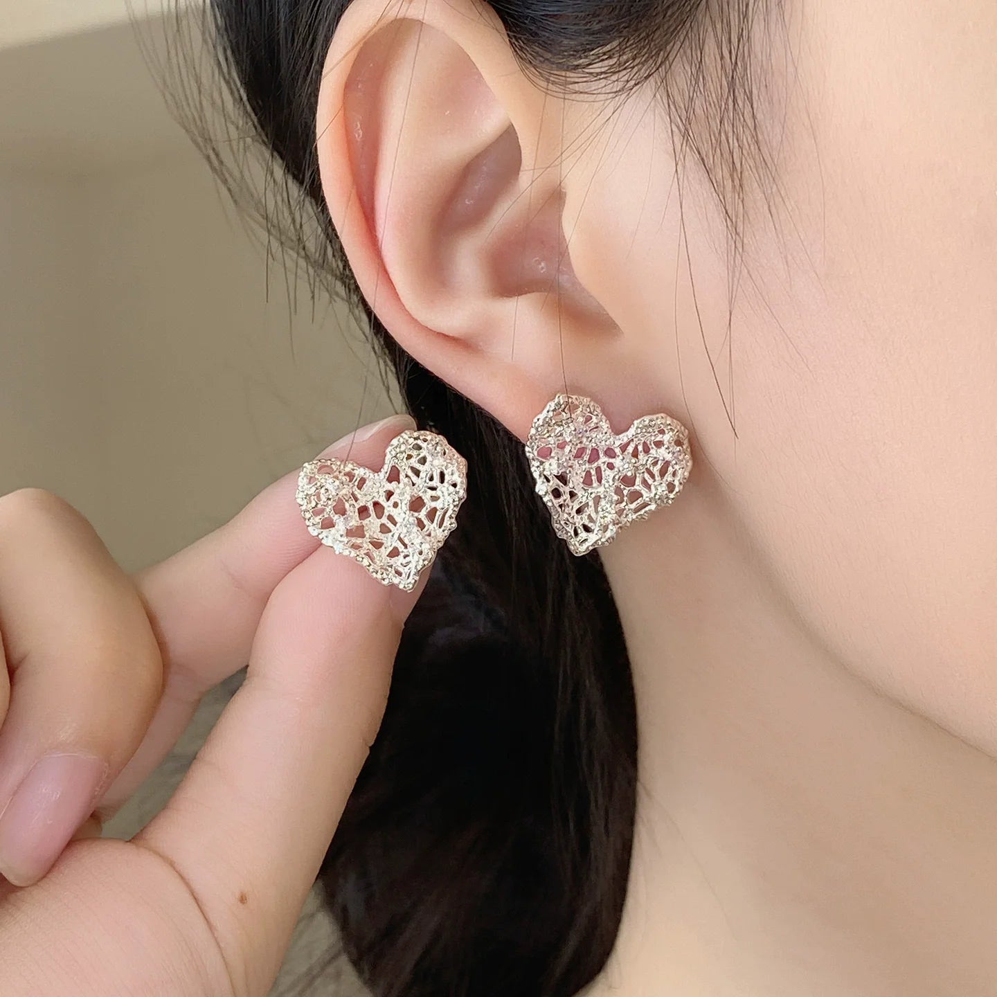 925 Sterling Silver CZ Star Moon Asymmetric Hoop Earrings