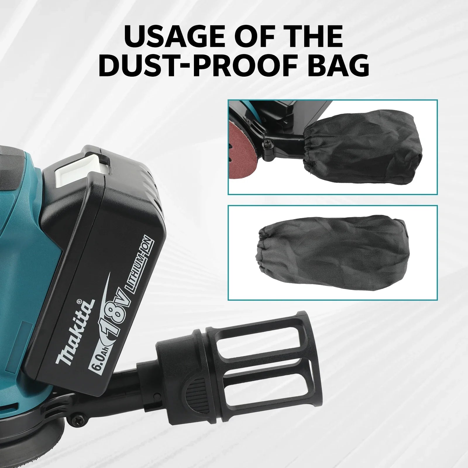 Makita 18V Cordless Random Orbit Sander for Smooth Wood Finishing