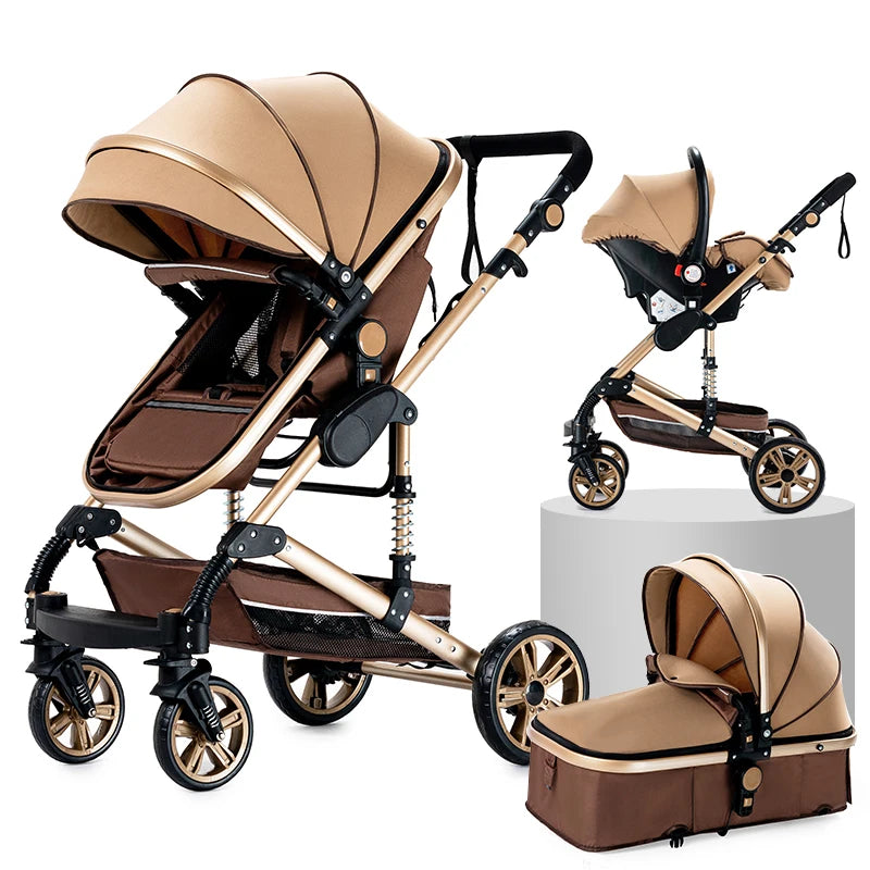Baby Stroller 3‑in‑1 Lightweight Travel System