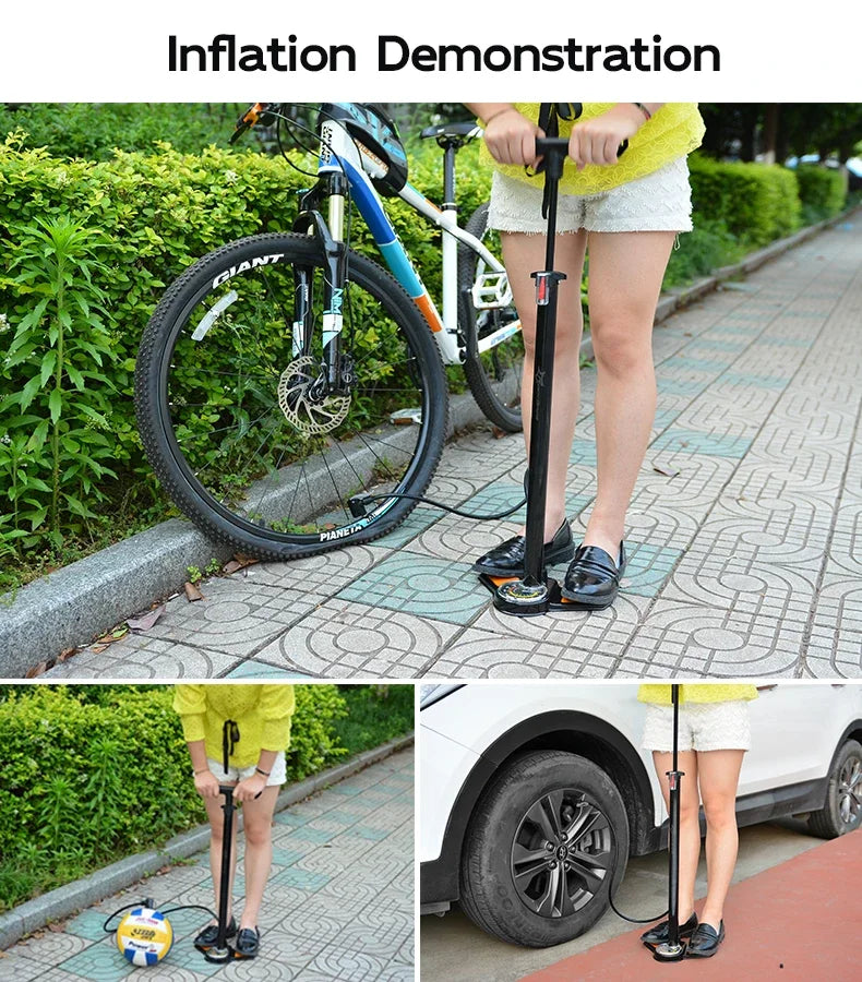Pumpa na kolo 120 PSI s hliníkovým válcem pro ventily Presta a Schrader
