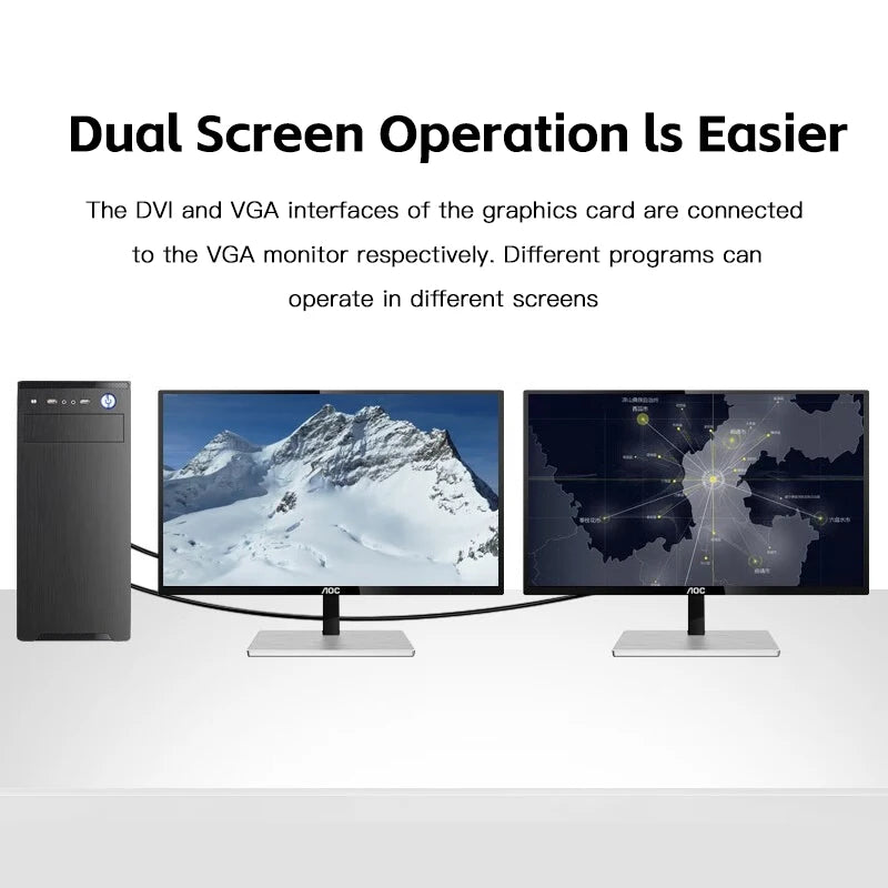 DVI-D-til-VGA-skjermadapter, 1080p