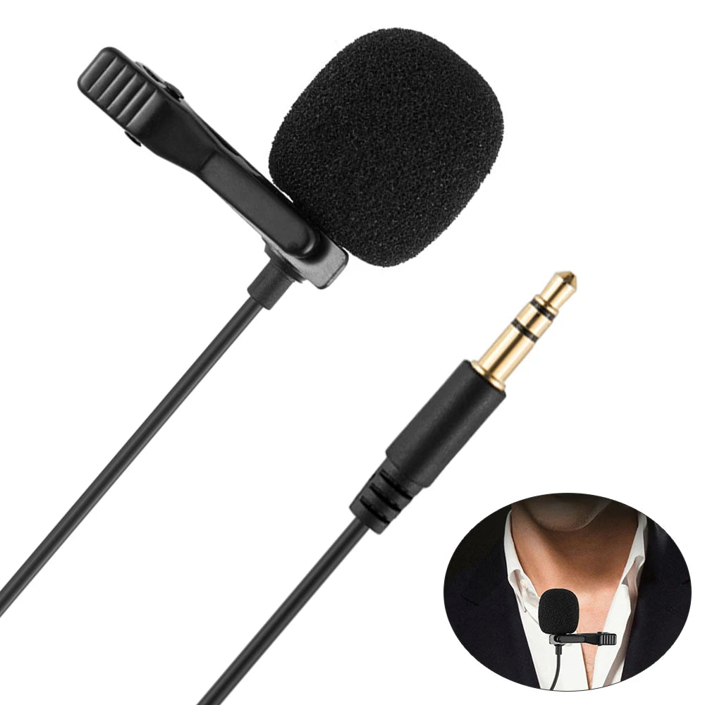 Mini Metal Clip-On Condenser Microphone with 3.5mm Plug