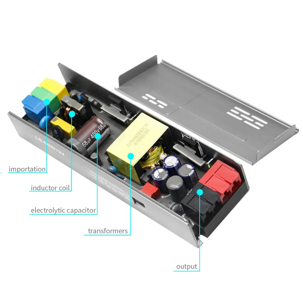 Alimentation pour bande LED 12 V ou 24 V, 60–400 W