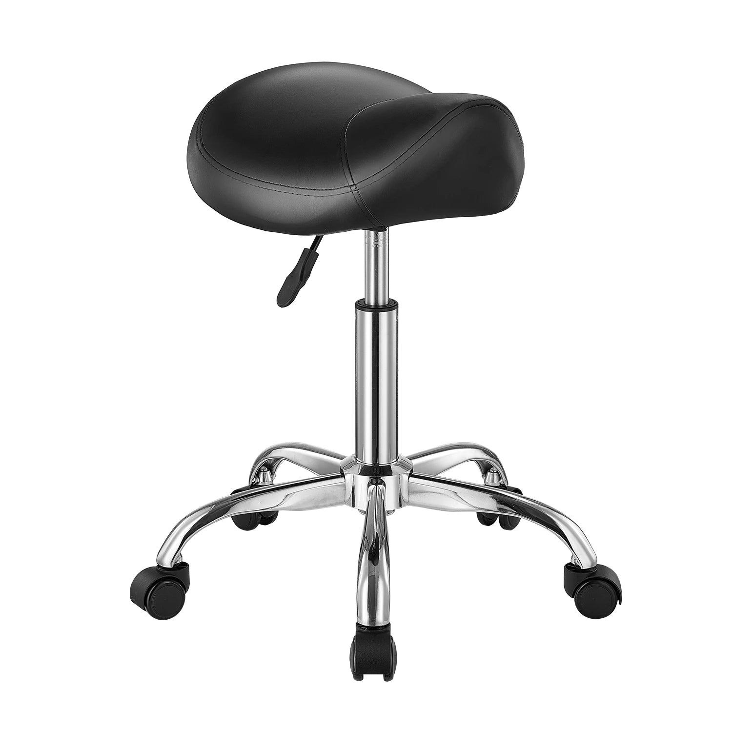 SucceBuy sedlo židle se kolečkami, nosnost 450 lb, výškově nastavitelná, ergonomická otočná sedací židle typu hřbetové sedlo pro kliniku, salón, tetování