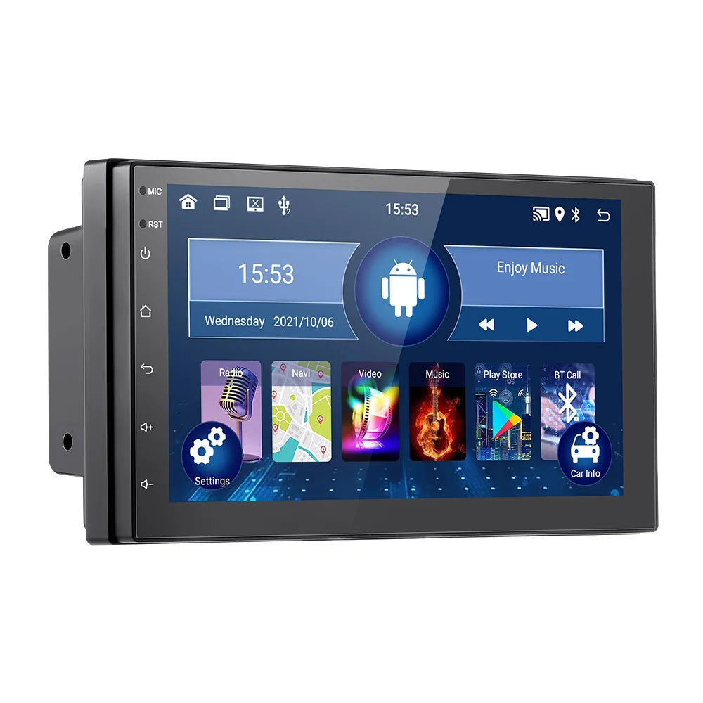 Radio samochodowe 2 Din odtwarzacz multimedialny wideo z CarPlay i Android Auto