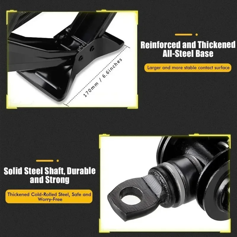 Portable Scissor Jack, 0.8 t, 1 t or 2 t Options