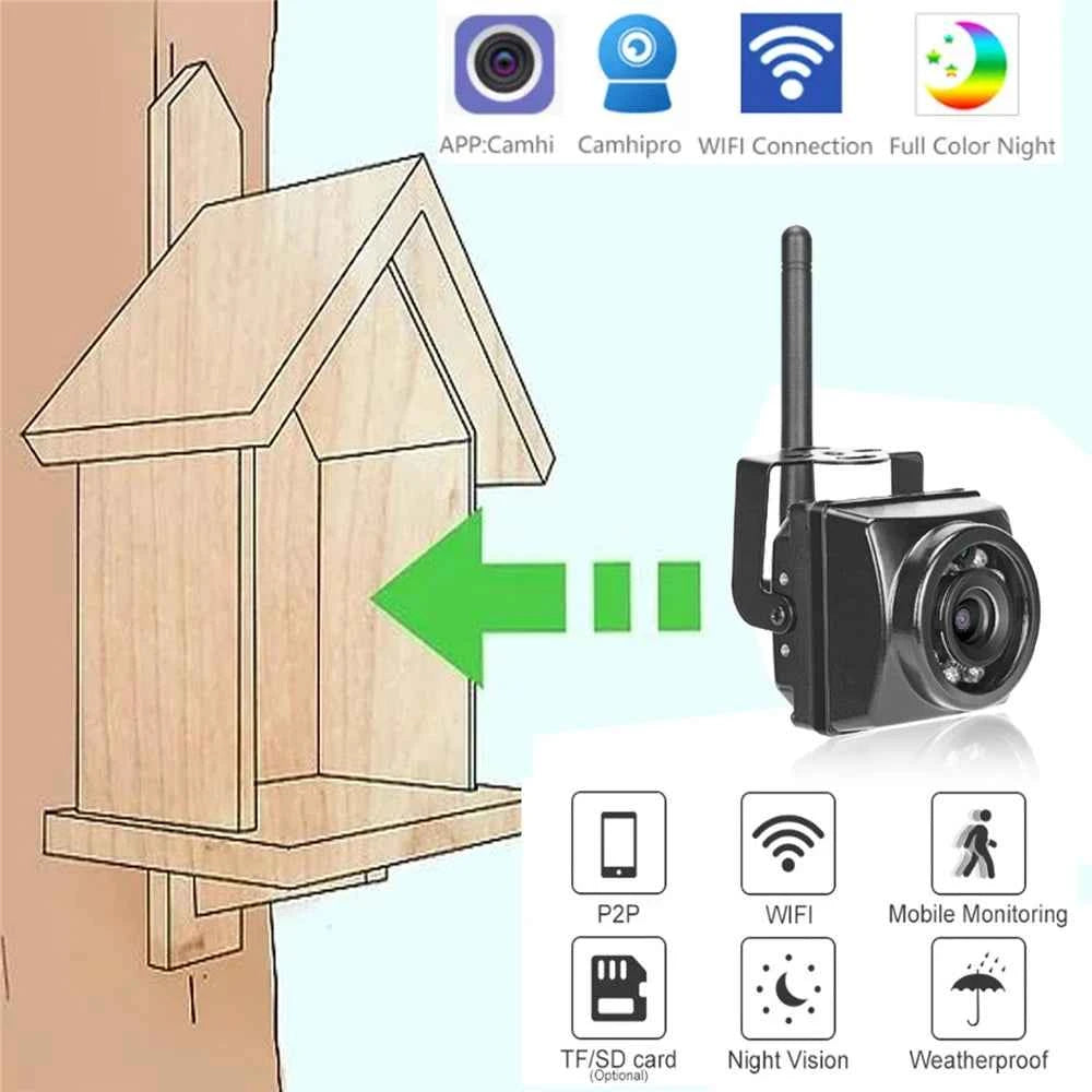 5MP 1080P Outdoor WiFi Bird Watching Camera Kit