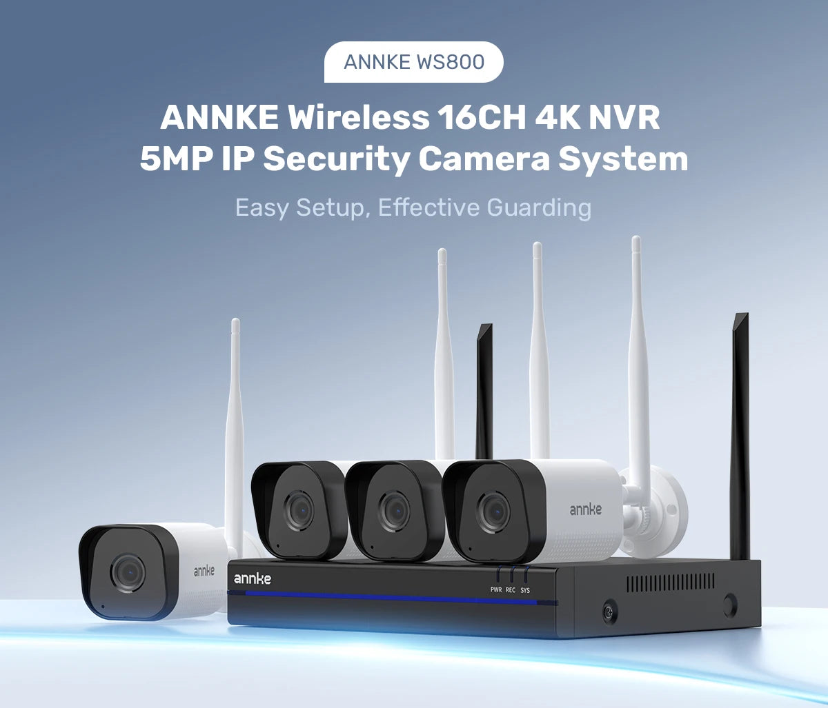 ANNKE 5MP WiFi CCTV System with 16-Channel NVR