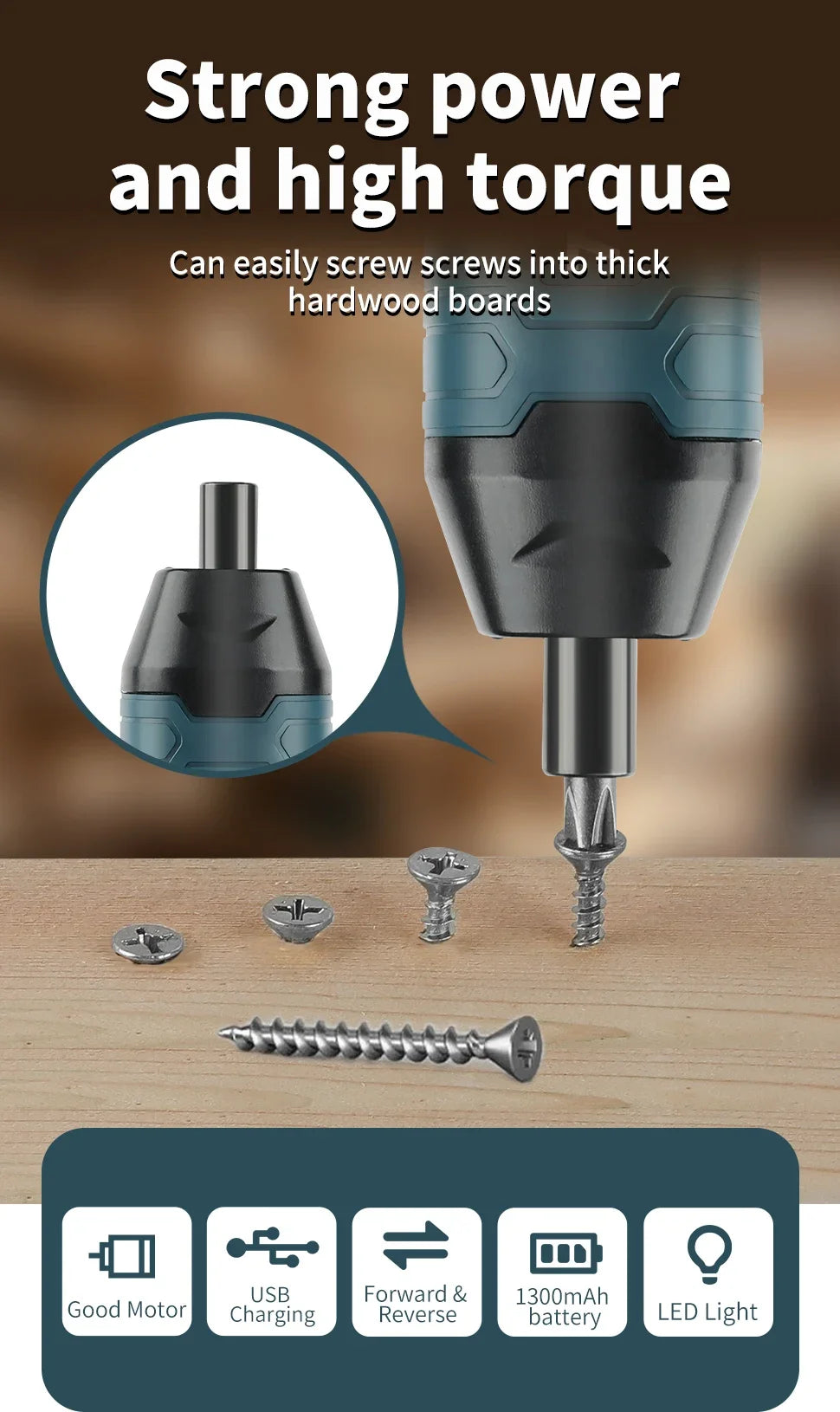 Makita 3.6V Cordless Screwdriver 1/4" Mini Driver 2-5N.m Torque