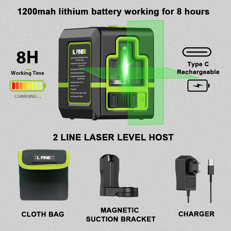 Green Cross-Line Laser Level with Kit Options