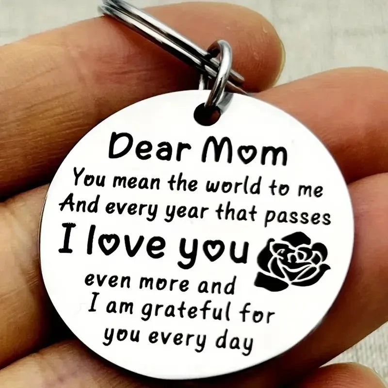 Portachiavi in acciaio inox Dear Mom I Love You