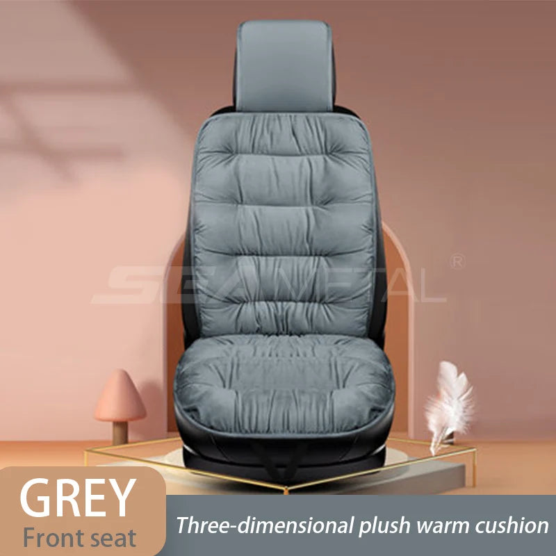SEAMETAL Plush Car Seat Cover Winter Warm Auto Seat Cushion Thicken Anti Slip Seat Protector Cushion for Suv Sedan Truck Pick-Up