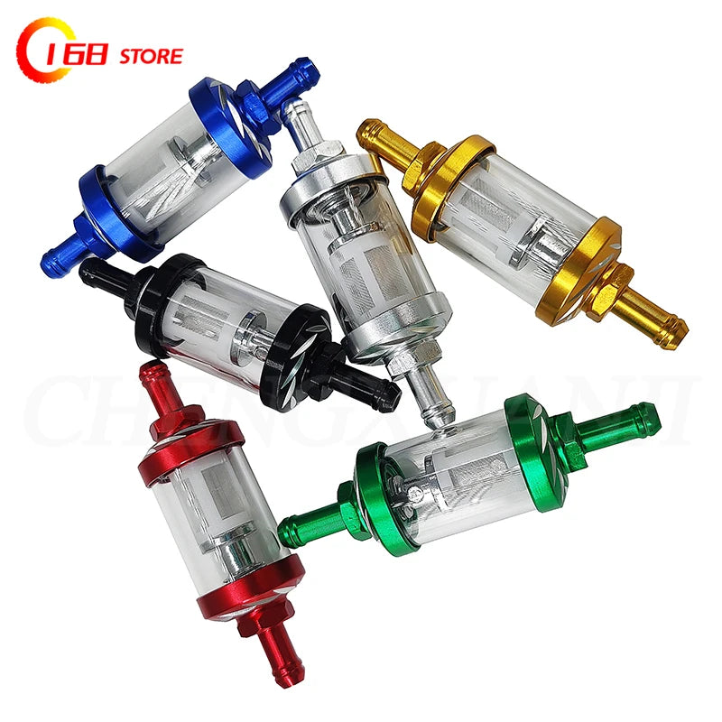 8mm CNC Motorcycle Gas Fuel Gasoline Oil Filter Moto Accessories For ATV Pit Bike Car Motorcycle Oil Cup Universal Accessories