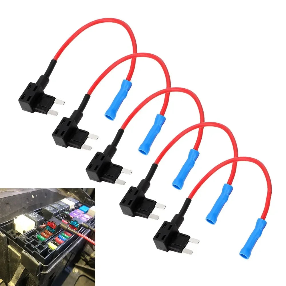5 Stück Sicherungsadapter, APM-Abgriff, Mini-Flachsicherung, Micro, 12V, Sicherungshalter für Auto, Motri, ATM-Adapter