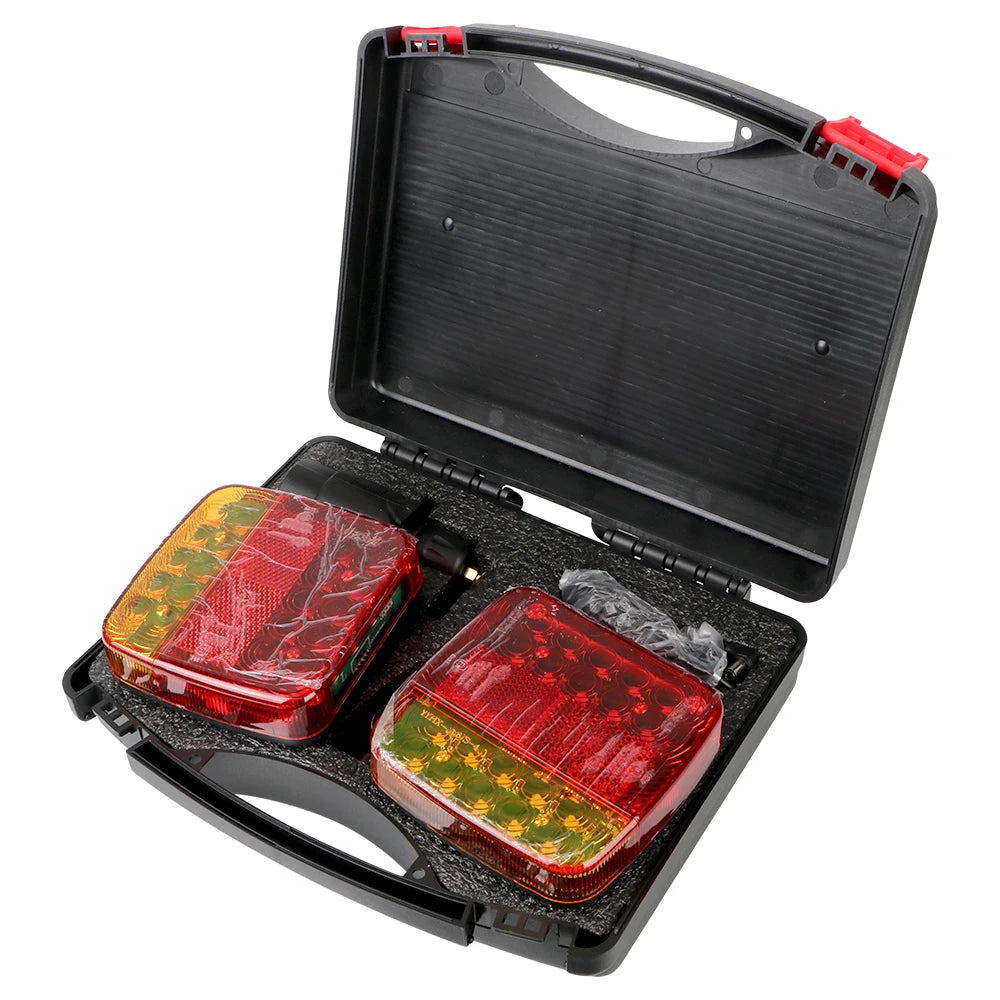 Magnetic Wireless LED Trailer Rear Taillight Signal Warning Brake Lamp Truck Tail Light For Caravan RV Camper Lorry Truck