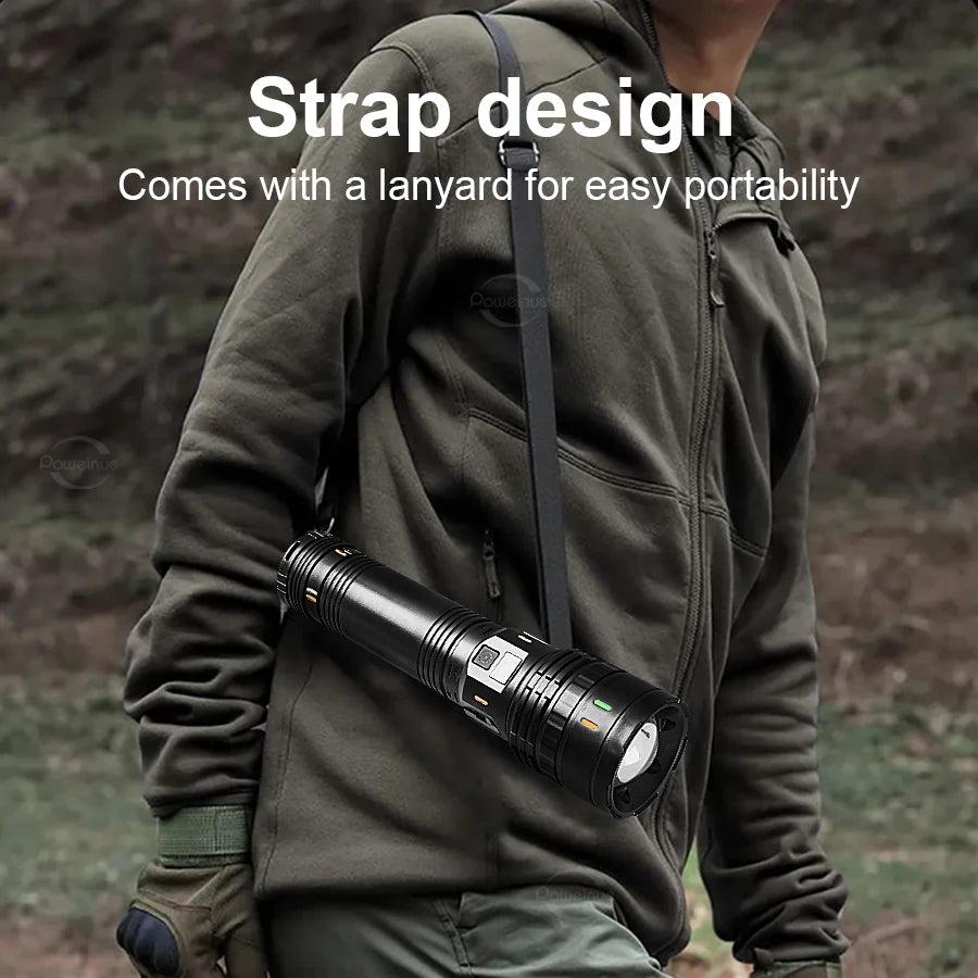 Rechargeable Zoom Torch with USB-C and Power Display
