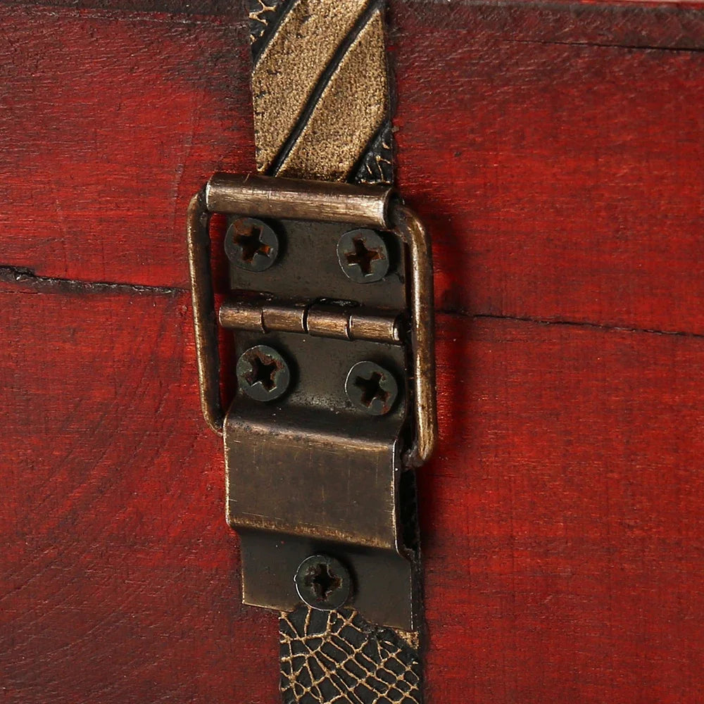 Træskrin i vintagestil, 23 × 16 × 7.5 cm