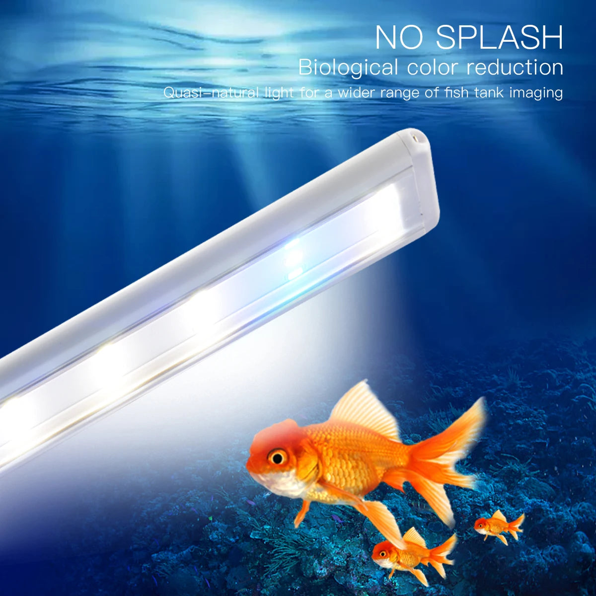 High Brightness White + Blue Aquarium Light 18-48cm EU Plug Waterproof Fish Tank Light For Plant Aquarium Box Decor Lighting