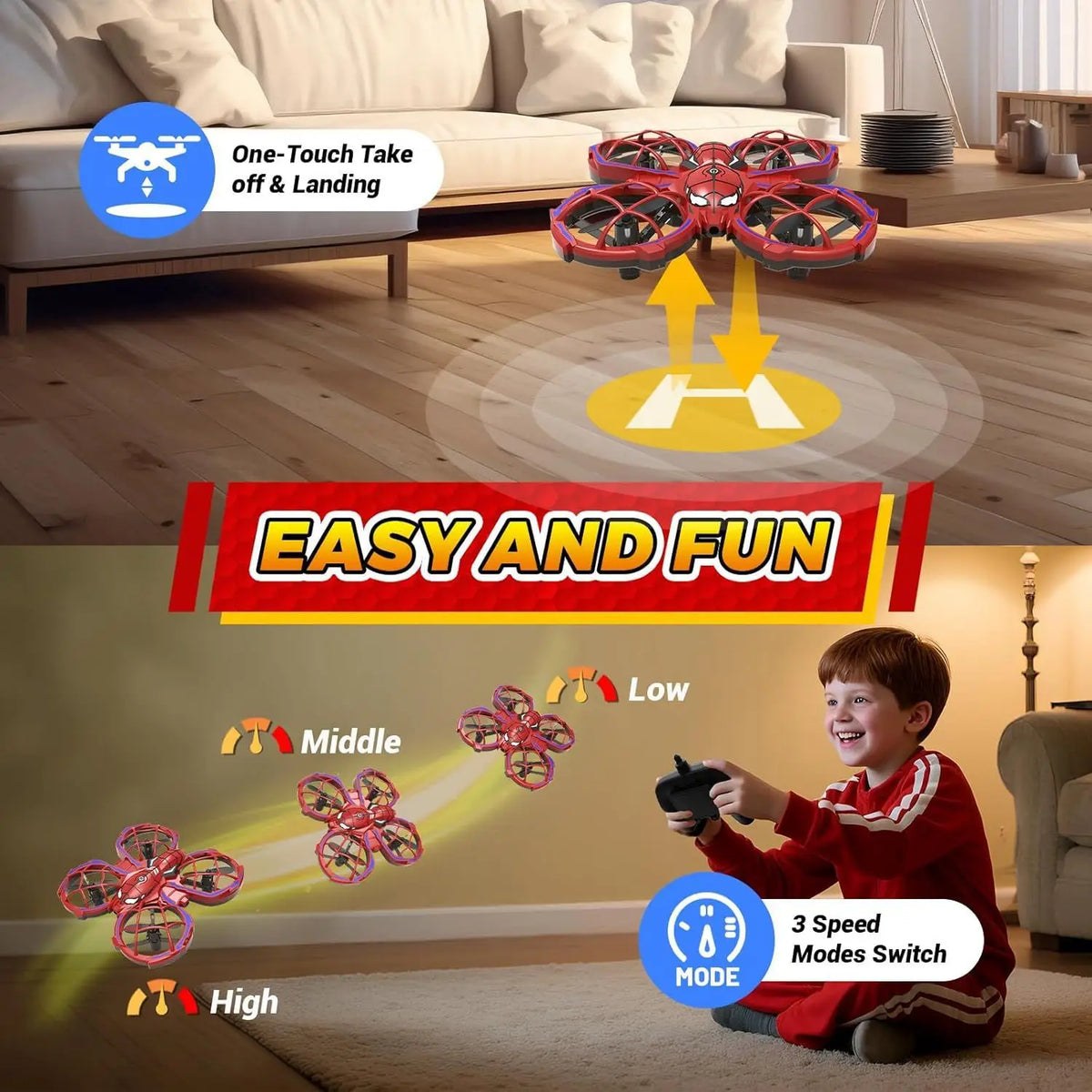Mini Spider-Style RC Drone