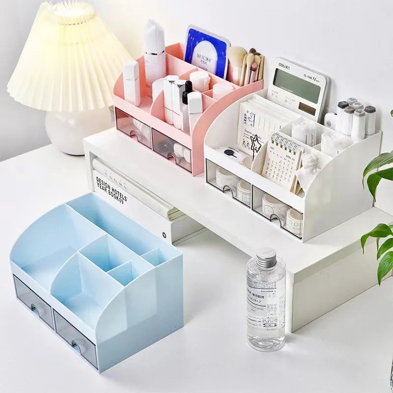 Desktop Organiser with Two Clear Drawers