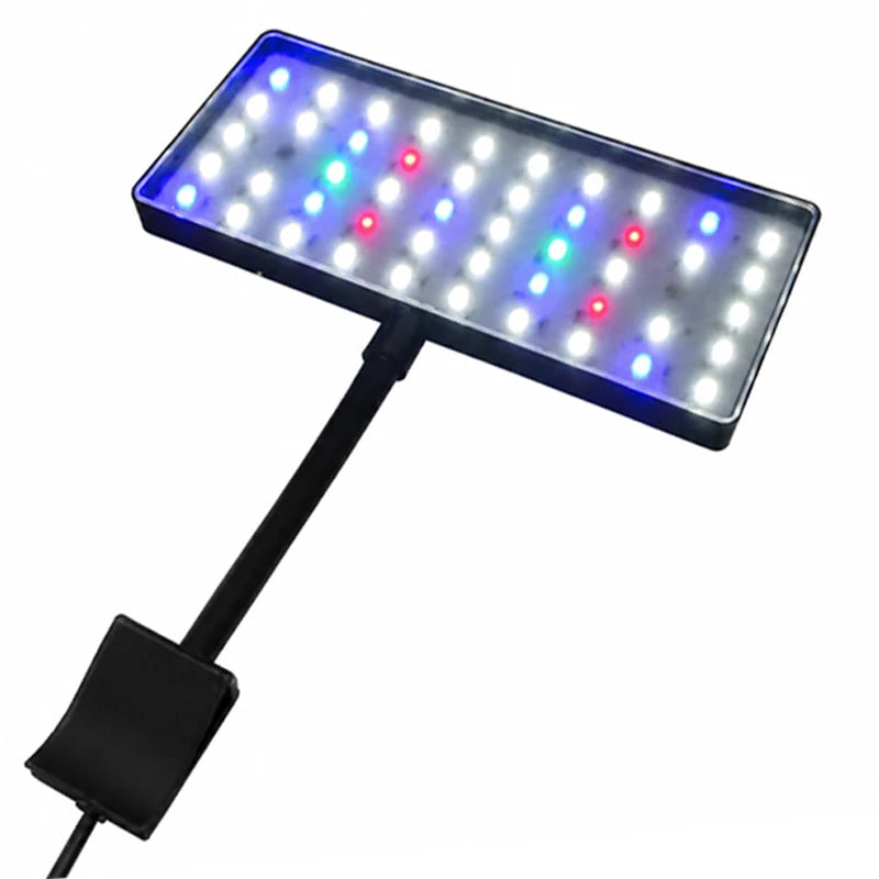 USB Aquarium LED Light Full Spectrum Aquatic Plant Grow Lamp Fish Tank Adjustable Brightness Dimmable 360° Rotatable Light 8W