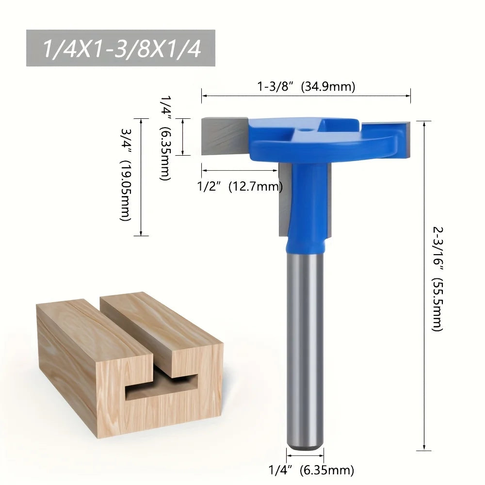 Dva rezkarja za T-utore s steblom 1/4″