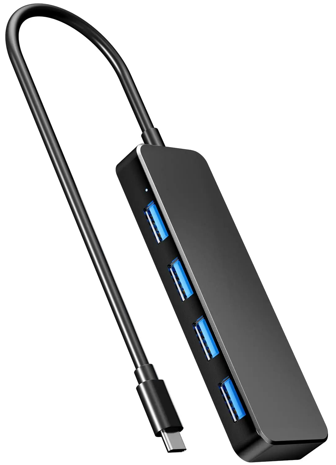 Concentrador de datos USB de 4 puertos, opción de conexión USB-A o USB-C