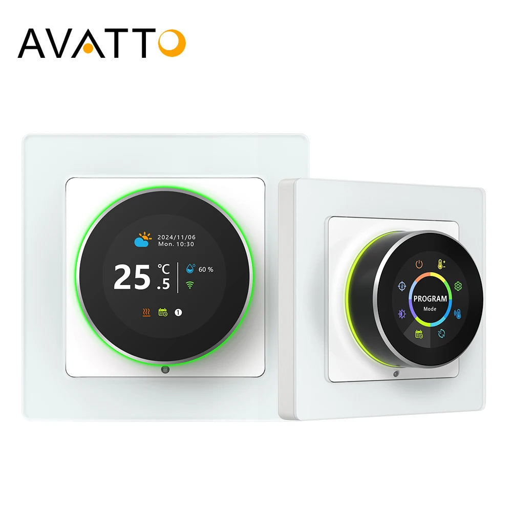 AVATTO Tuya WiFi Electric Floor Heating Water/Gas Boiler Temperature Controller,Smart Knob Thermostat Support Google Home, Alexa