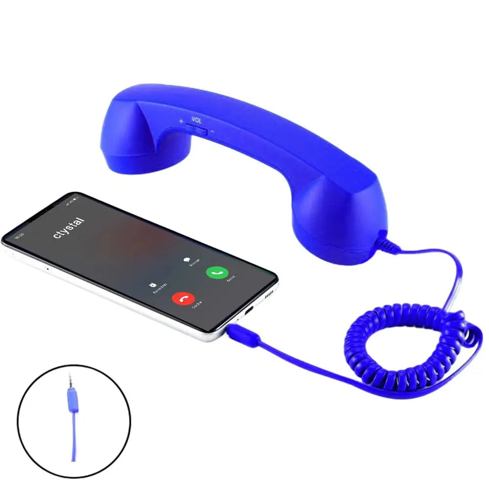 Retro słuchawka telefoniczna na kablu, USB-C lub 3,5 mm