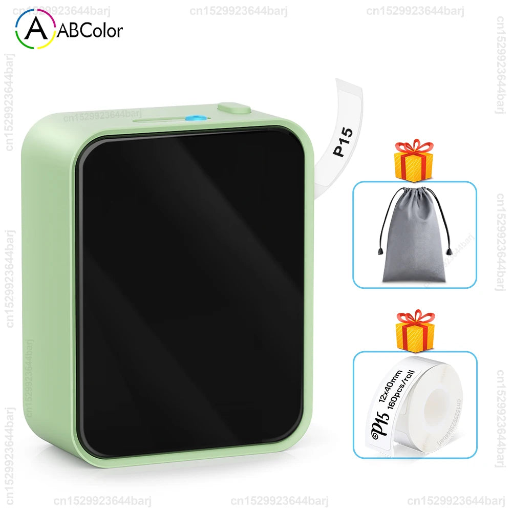 P15 Bluetooth Thermal Label Printer and Rolls