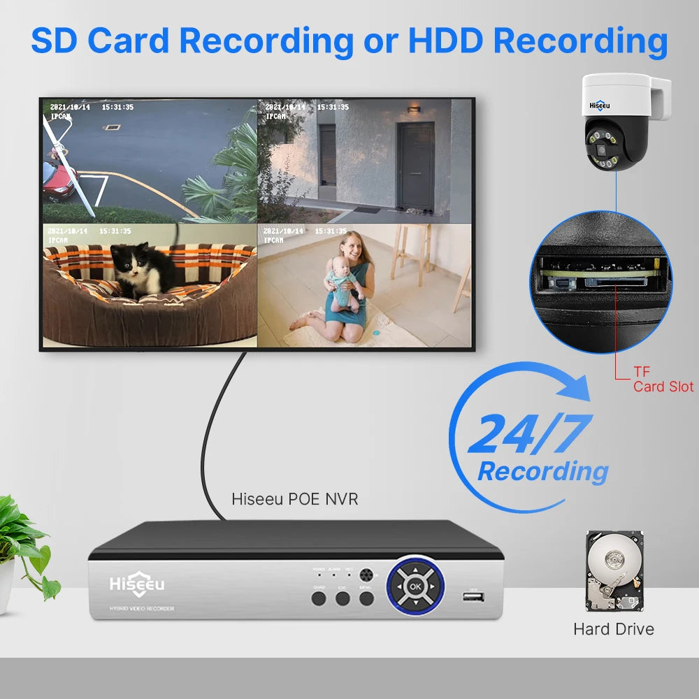 8MP PoE PTZ IP Camera with Color Night Vision