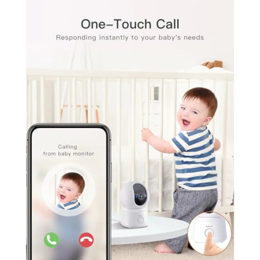 WiFi Baby Camera Monitor with 5-Inch Screen and App Control
