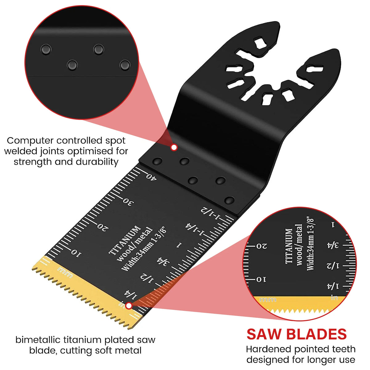 Five-Piece Oscillating Multitool Saw Blade Set