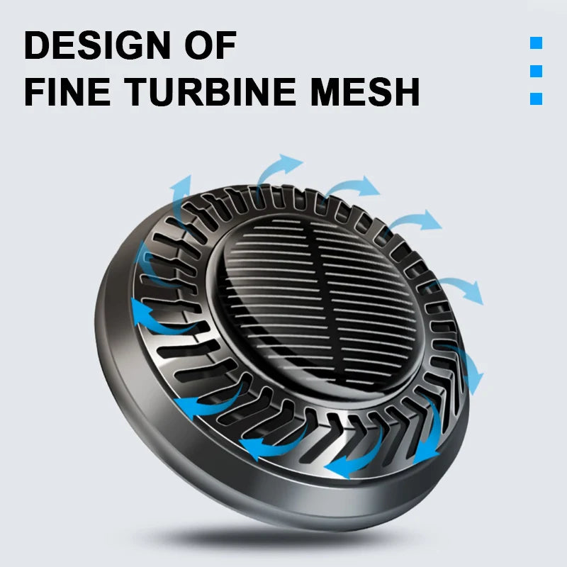 SEAMETAL Solar Air Freshener for Car Auto-Rotating Essential Oil Diffuser Dashboard Perfume Car Interior Accessories Remove Odor
