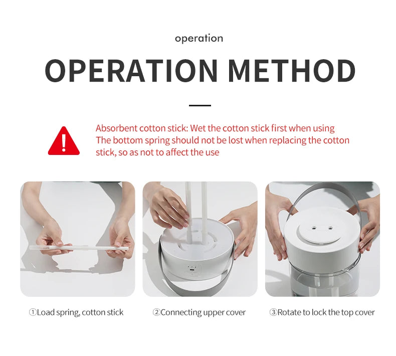 3 L USB Ultrasonic Humidifier with Dual Mist Outlets