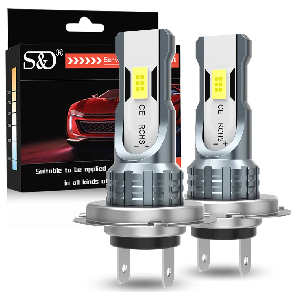 S&D 80W H8 H11 LED Canbus 9005 9006 Fog Light Bulbs Wireless 30000LM 6000K CSP LED Headlight Car Lamp for Car Driving Auto Lamp