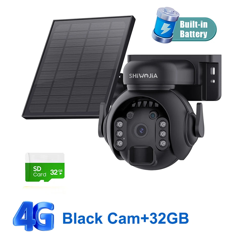 Solar Battery PTZ Camera - Wi-Fi or 4G Options