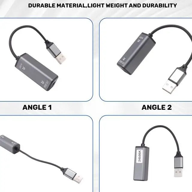 Adaptador USB a Audio SPDIF óptico