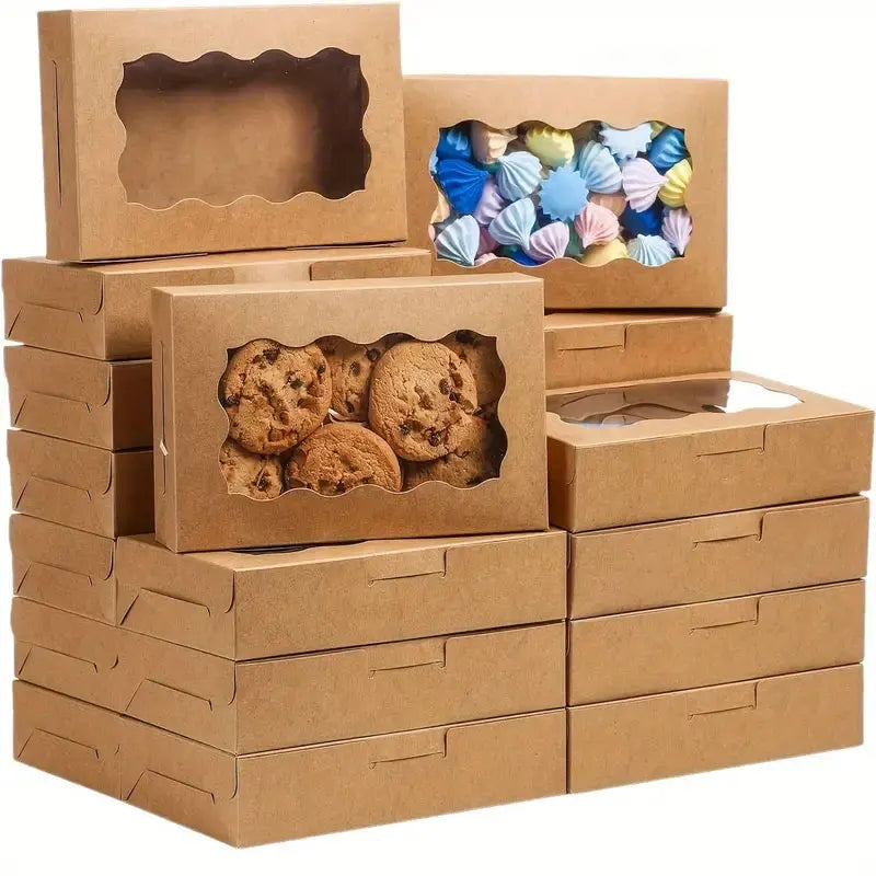 Kraft Paper Gift Boxes for Cookies, Bread, Candy and Gifts