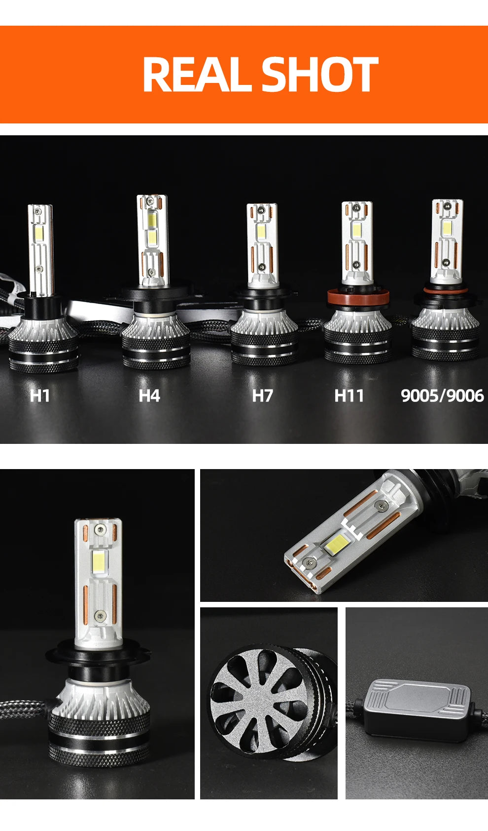 K5C H7 LED 60000LM 140W H7 Canbus Led Bulbs 4300K LED H4 H11 HB3 9005 HB4 9006 K6C Led Tub Dublu Cupru Rezervor de ceață 12V 2 Bucăți