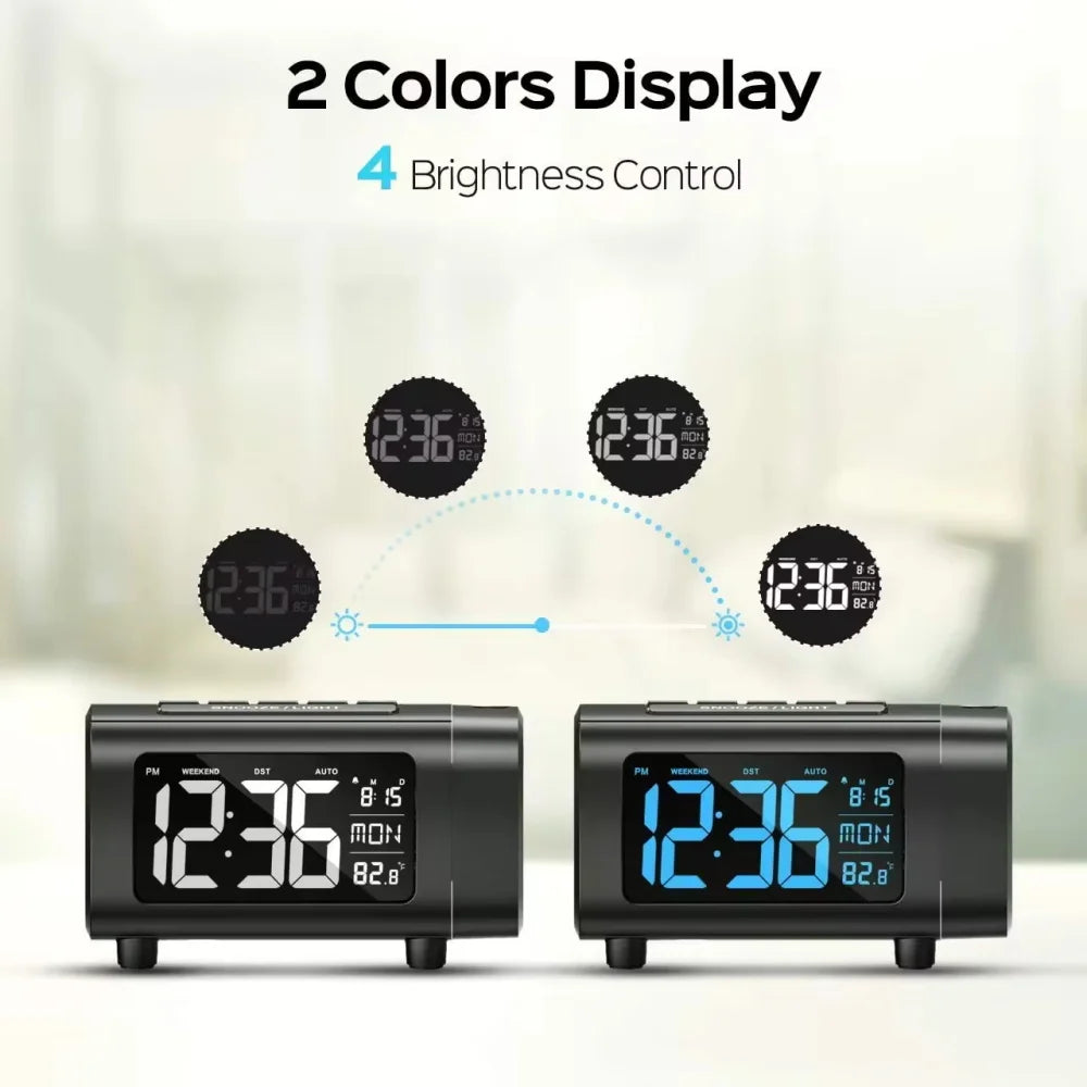 Projection Alarm Clock with FM Radio