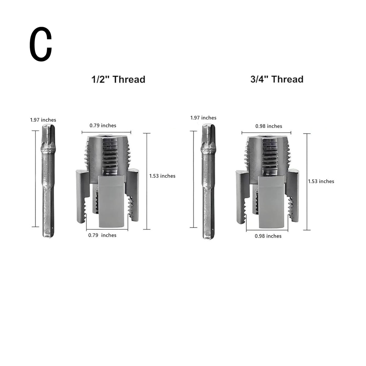 Outil de filetage de tuyau PVC compatible perceuse