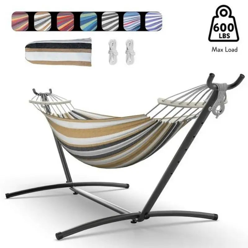Adjustable Hammock Stand with 600 lb Capacity and Carry Bag